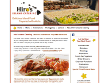 Tablet Screenshot of hirosislandcatering.com